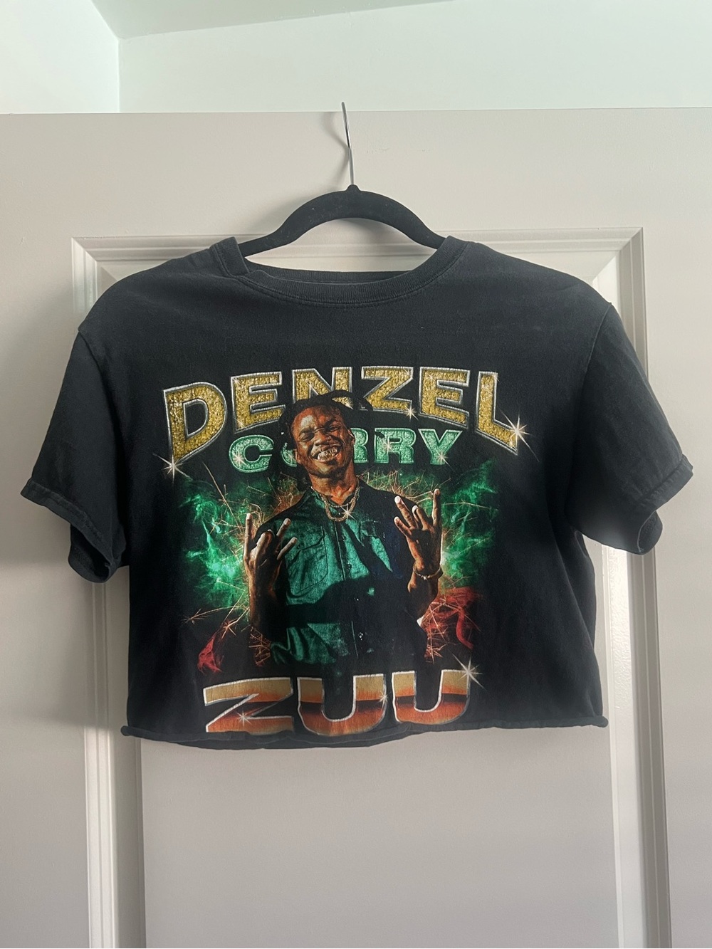 Denzel Curry ZUU Black Graphic Crop T-Shirt